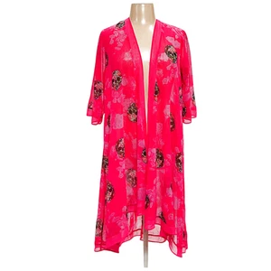 TORRID Strickjacke Pullover rosa Blumen - Damen Größe 00 - Bild 1 von 4