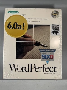 WordPerfect 6.0a dla Windows CD-ROM Nowy zapieczętowany 1993 Vintage Oprogramowanie - Zdjęcie 1 z 9