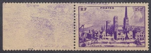 REF A FRANCE 745-1 N°: 745 h VARIETE ( defaut d'impression trainée de couleur ) - Picture 1 of 2