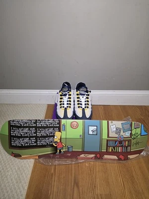 Eric Koston x Nike SB x Air Max 95 Obsidian Speed Yellow + Autographed 8.25 Deck - Image 1 of 4