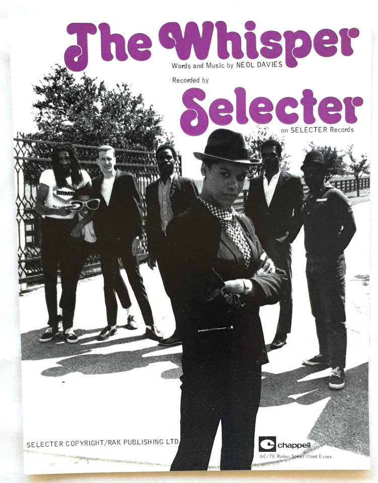 The Selecter - The Whisper 1980 Original UK Sheet Music - Very Scarce! - Image 1 of 1