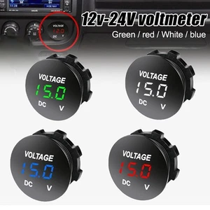 Auto Motorrad 12v-24v Motorrad Voltmeter DC Panel Digital Voltage Meter Display - Bild 1 von 20