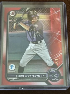 Benny Montgomery Bd-155 2/5 2022 Bowman 1st Edition - Picture 1 of 6