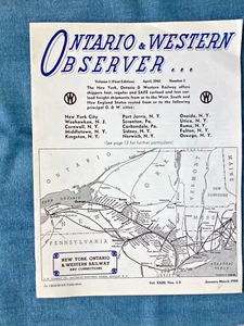 New York, Ontario & Western Railway, The Observer; #1 (April 1941); Railroadiana - Bild 1 von 16