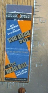NUEVA YORK, NY: BRASS RAIL (1934-43 MIDGET MATCHBOOK MATCHCOVER) -F18 - Imagen 1 de 2