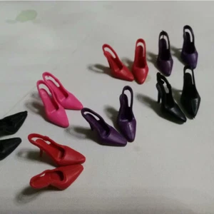 4/8Pair Dollhouse 1:6 Scale Miniature High-heeled Shoes Dress Up Accessories - Picture 1 of 14