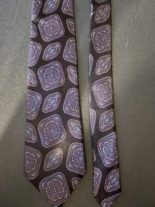 John Weitz Vintage Abstract Paisley Tie Mens X Long Polyester Blue - Picture 1 of 4