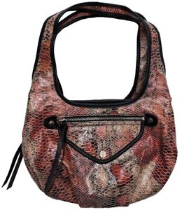 Simply Vera Wang Red Python Faux Leather Purse Shoulder Bag Hobo