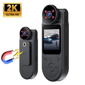 Body Camera HD 2K 1080P Audio and Video DVR IR Night Cam with Free 64GB SD Card - Picture 1 of 24