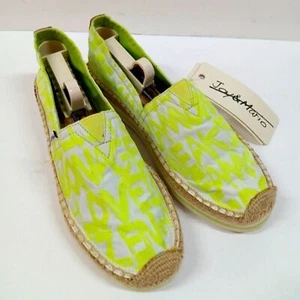 NEW Joy & Mario Love Flocked Print Letters Neon Yellow/Green Size 7 - Picture 1 of 12