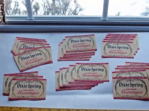 Lote de 50 etiquetas vintage de botellas de bebidas Dixie Spring Dickson City, Pensilvania sin usar - Imagen 1 de 10