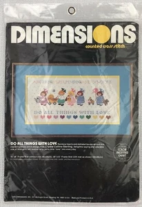 Dimensions Counted Cross Stitch Kit "Do All Things With Love" ABC's ungeöffnet - Bild 1 von 4