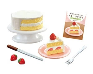 Re-ment Miniatures Pequeños Dulces Recetas Pastel Corto Pastel Fresa Soporte - No.1 - Imagen 1 de 4