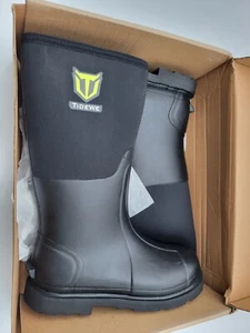 TideWe Men’s Black Waterproof Work Hunting Warm 6mm Neoprene Mud/Muck Boot-SZ 8 - Picture 1 of 7