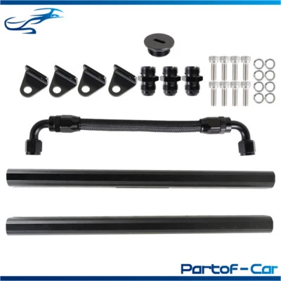 8AN 高流量燃料导轨带接头交叉软管适用于雪佛兰 LS1 LS6 97-04 — 第 1/4 张图片