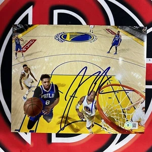 Jahlil Okafor Autographed Philadelphia 76ers 8x10 Photo Signed Beckett BAS COA - Picture 1 of 3