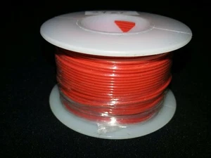 24 GA. 19 Strand Type "ET" Teflon Red MIL-W-16878/6-24 200°C@250V 100 ft. spool - Picture 1 of 2
