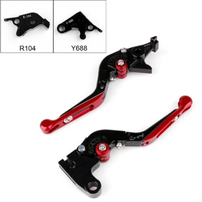 Adjustable Folding Extendable Brake Clutch Levers Fit Yamaha YZF R1 R6 R6S Red h Foto 1 de 2