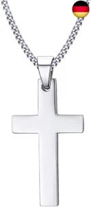 VNOX Kreuz Kette Herren Damen Kette Mit Kreuz Kreuz Anhänger Kreuz Kette Silber - Bild 1 von 6