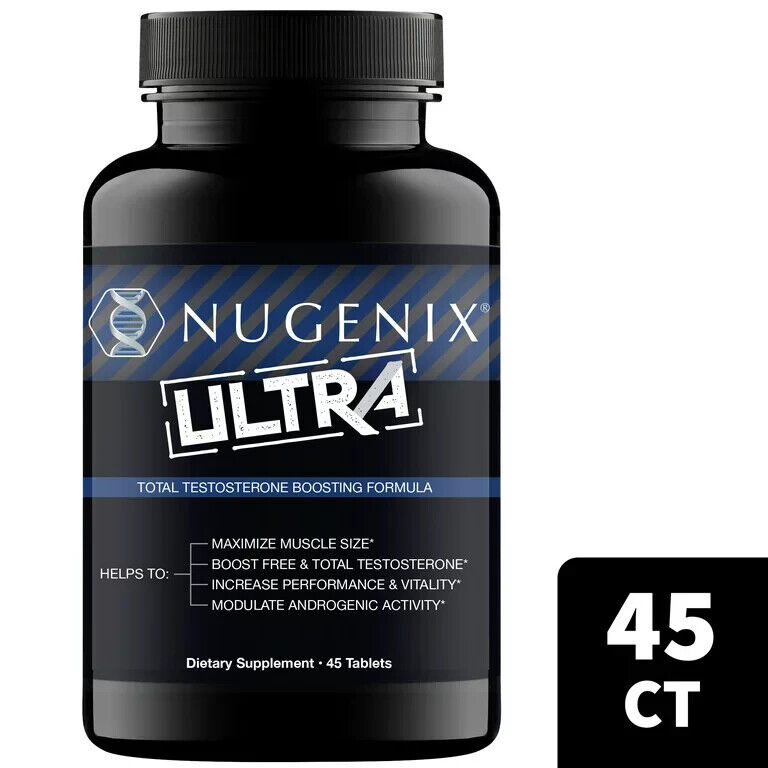 Nugenix Ultra, Total and Free Testosterone Booster for Men, 45 tabs Exp 06/2024