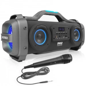 Pyle Bluetooth BoomBox Karaoke Speaker System-Wireless & Portable - Picture 1 of 9