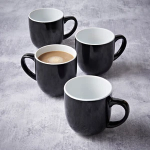 4Pk Simply Everyday Gloss Mugs Add Some Style In Your Kitchen And Home - Black - Picture 1 of 6