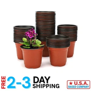 Lightweight 4-inch Red Plant Containers - 100 Pcs for Carefree Gardening - Picture 1 of 9