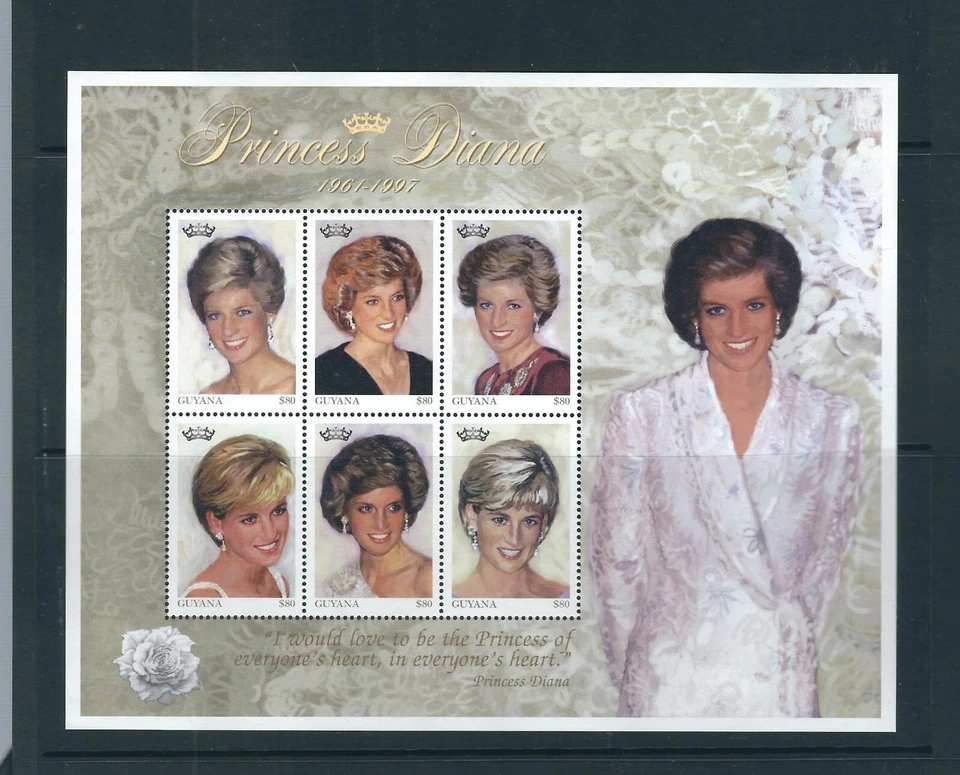 Guyana  SC # 3234a-f In Memorian , Diana Princes Of Wales 1961-1997 .MNH - Image 1 of 1