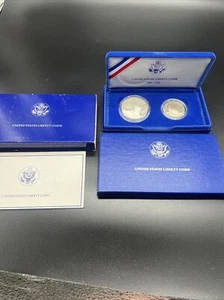 1986 S Liberty Commemorative Set two coins - Picture 1 of 5