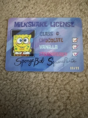 2025 Topps Chrome Spongebob 25th Anniversary Milkshake License 88/99 CASE HIT - Image 1 of 2