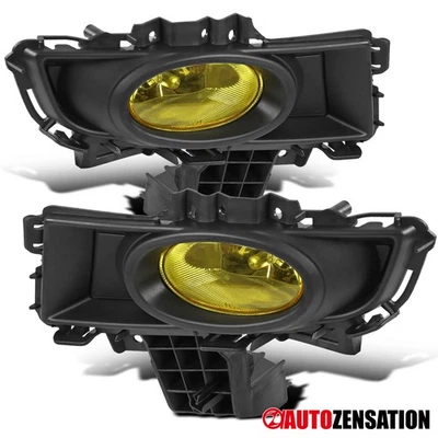 Fit 2007 2008 2009 Mazda 3 Sedan Yellow Bumper Fog Lights Driving Lamps+Switch Foto 1 de 4
