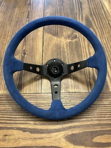 ATC G-Corporation Obake Steering Wheel - Blue Alcantara 350MM - Picture 1 of 11