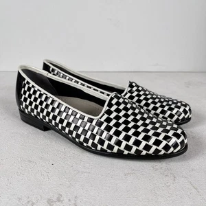 Trotters Womens Liz Black & White Loafer Sz 6.5 - Picture 1 of 11