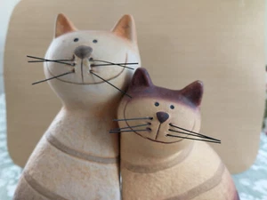 2 Gilde Deko Figuren Katzen Paar ,Breite 21 cm , Höhe 23 cm , Topzustand - Bild 1 von 7