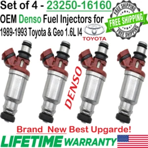 4 Sets New DENSO OEM Best Upgrade Fuel Injectors For 1990-1992 Geo Prizm 1.6L I4 - Picture 1 of 7