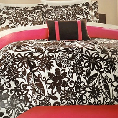 Juego de cama ecodesign 5 piezas playa floral (rosa y negro) - TW/TW XL Foto 1 de 2