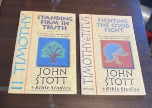 I Timothy/Titus & II Timothy Bible Studies - New - John Stott - Free Shipping - Picture 1 of 8