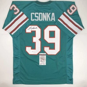 Autographed/Signed Larry Csonka Miami Teal Football Jersey JSA COA - Picture 1 of 4
