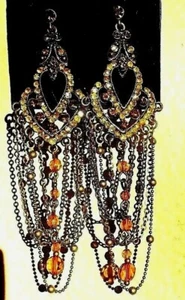 Eleganti ORECCHINI GOCCIA vintage traforati con perline - Prezzo ridotto - - Foto 1 di 4