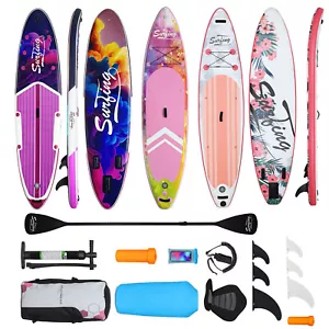 ELECWISH 11FT Inflatable Stand Up Paddle Board SUP Surfboard Kayak Seat Pump - Picture 1 of 27