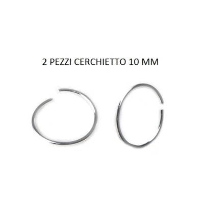 Orecchini Cerchio Argento 925 Piercing Naso 10  mm - Immagine 1 di 2