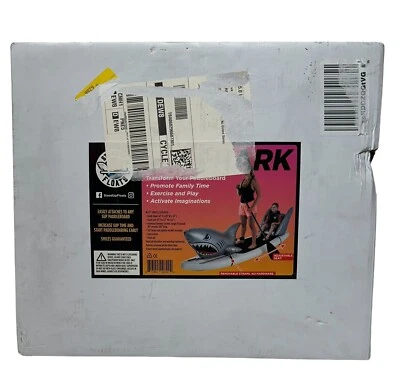 Prancha de remo flutuante flutuante flutuador inflável cabeça de tubarão acessório família da água - Imagem 1 de 4