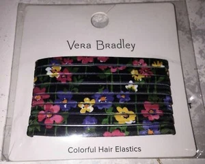 VERA BRADLEY Colorful Hair Elastics Ties Ponytails Set of 8 NIP Elastic #14234 - Picture 1 of 27