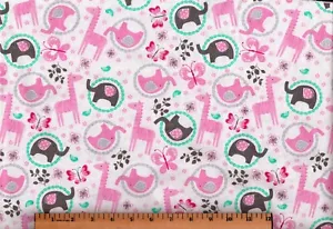 Dulce tela estampada para guardería ~ algodón de peso medio ~ JoAnn ~ NUEVO ~ POR CIERTO X 44" de ancho - Imagen 1 de 2