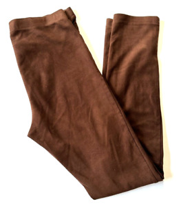 CYNTHIA ROWLEY Brown Microsuede Skinny Pants Leggings Women's Size S