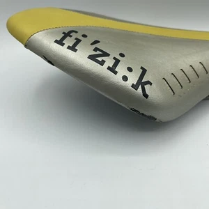 Fizik Wing Flex Saddle Yellow Silver Arione Bike Seat Japan Vintage 90s - Picture 1 of 9