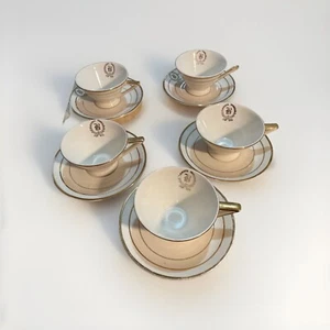 Streamline By Salem monogrammed R Cup And saucer set Of 5 - Picture 1 of 10
