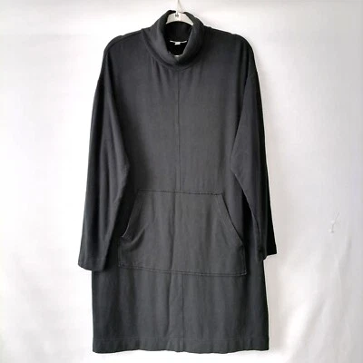 Vestido suéter Prologue para mujer negro cuello alto manga larga talla XL Foto 1 de 4