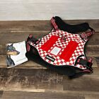 BUMBIN Tactical Dog Harness No Pull Fit Smart Sz XL Red White Adjustable Buckles