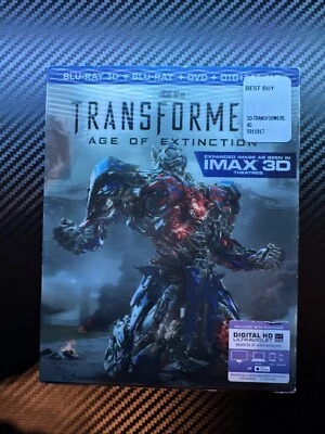 Transformers: Age Of Extinction 2014 Blu Ray 3d/blu Ray 3 Disc Set Foto 1 de 4